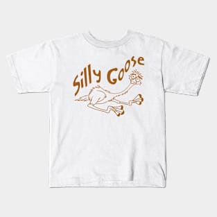 Funny Silly Goose Graphic design. Quirky Animal Humor Shirt.Bird Lover Shirt. Kids T-Shirt